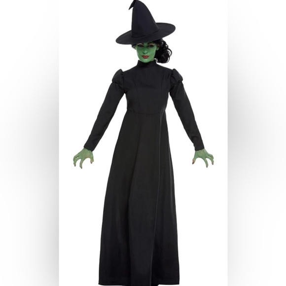 SOLD ****Vintage deadstock old Hollywood glam black velvet gothicglam long - Picture 16 of 16